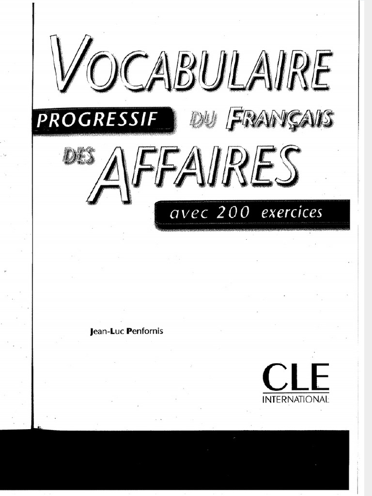Vocabulaire Progressif des Affaires | PDF