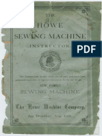 Elias Howe Sewing Machine Instruction Manual
