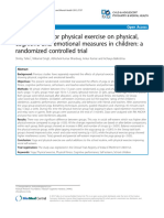 Effect of Yoga or Physical Exercise On Physical, Cognitive and Emotional Measures in Children: A Randomized Controlled Trial
