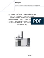 Determinación de Compuestos Semivolátiles Con Microextraccion Liquido Liquido de Baja Densidad y GC-MSMS