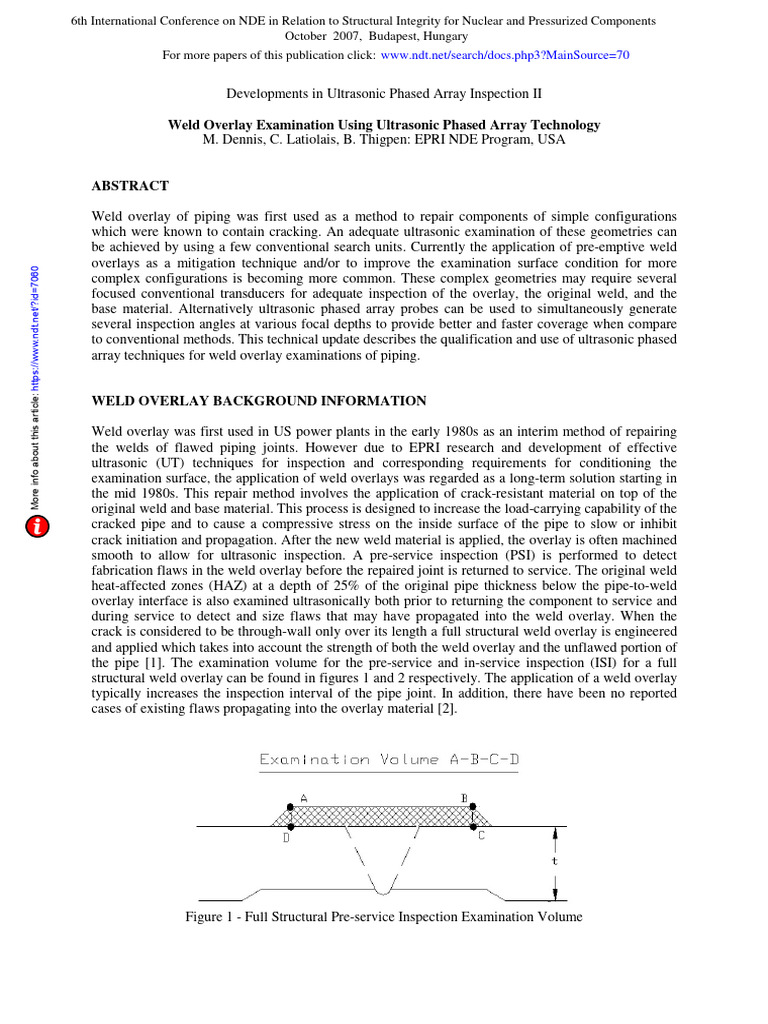 Phased Array Ultrasonic Inspection for Welds | PDF | Nondestructive ...