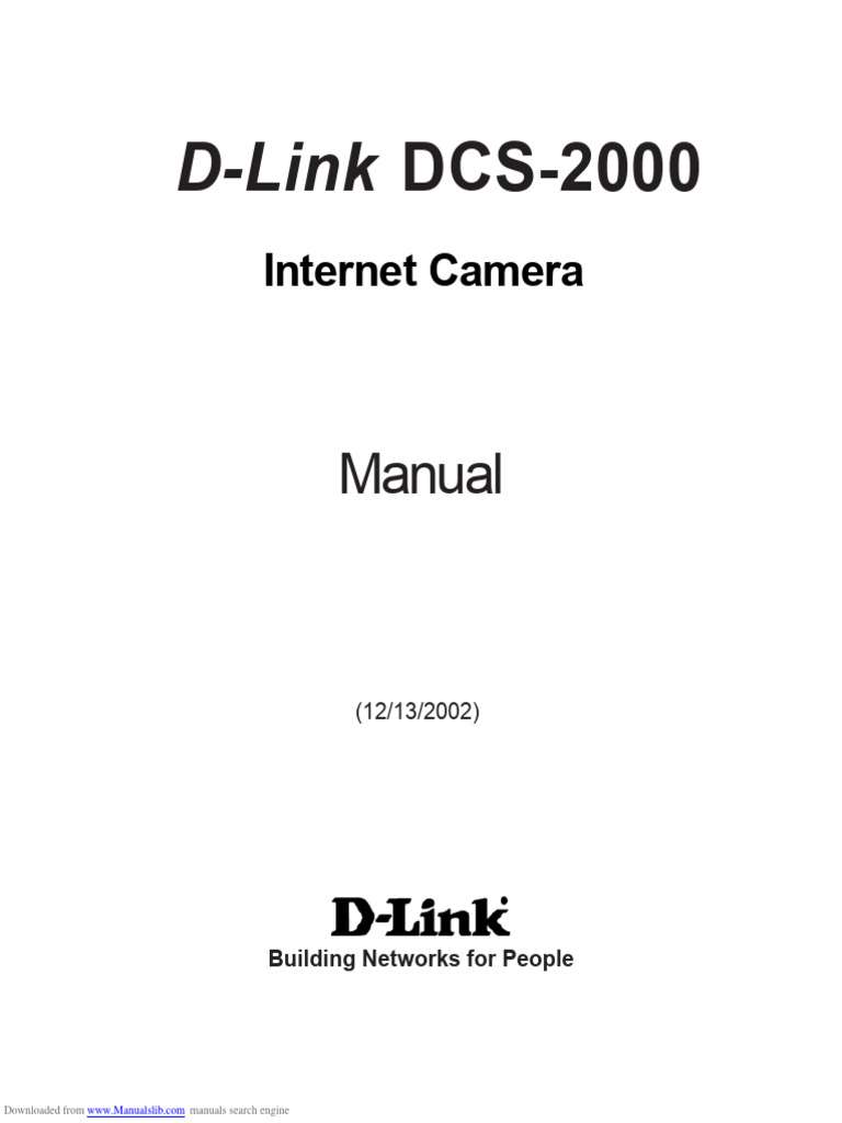 D-Link DCS-2000 Camera Manual | PDF | File Transfer Protocol | Internet