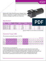 120 Watt Permanent Magnet Direct Current Motor