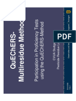 Quechers Participation in Proficiency Tests Using The QuEChERS-Method