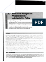 FRANCHISING - Chapter 4 (Franchisor Management - Organization and Administrative Policy)