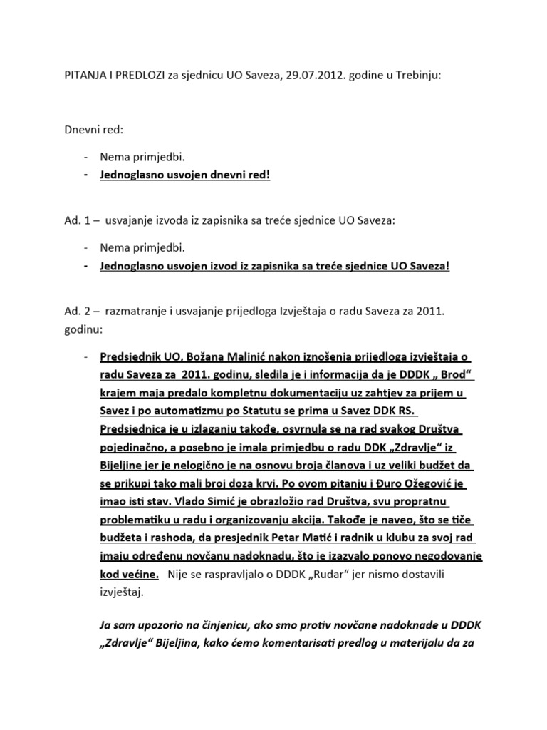 Pitanja I Predlozi | PDF