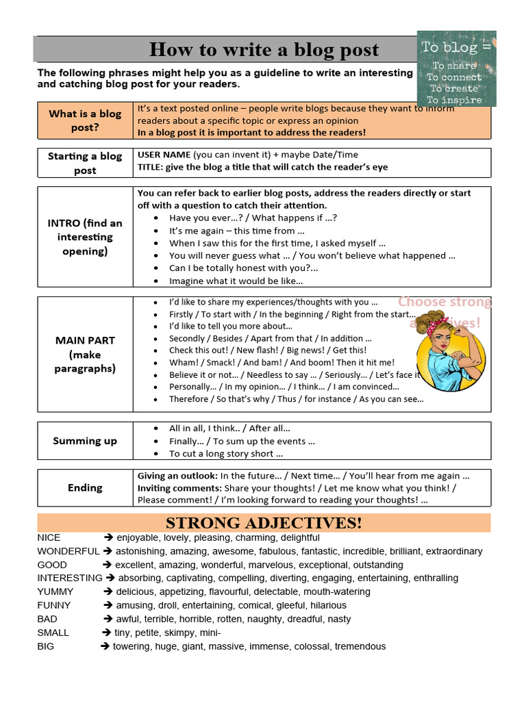 How To Write A Blog Entry British Council