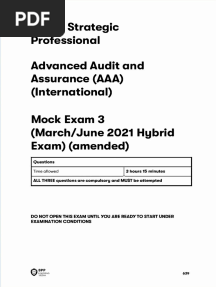 AAA - Mock Exam 3