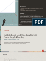 SCM - Get Intelligent Lead Time Insights With Oracle Supply Planning