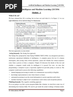 Artificial Intelligence and Machine Learning (21CS54) Module - 1