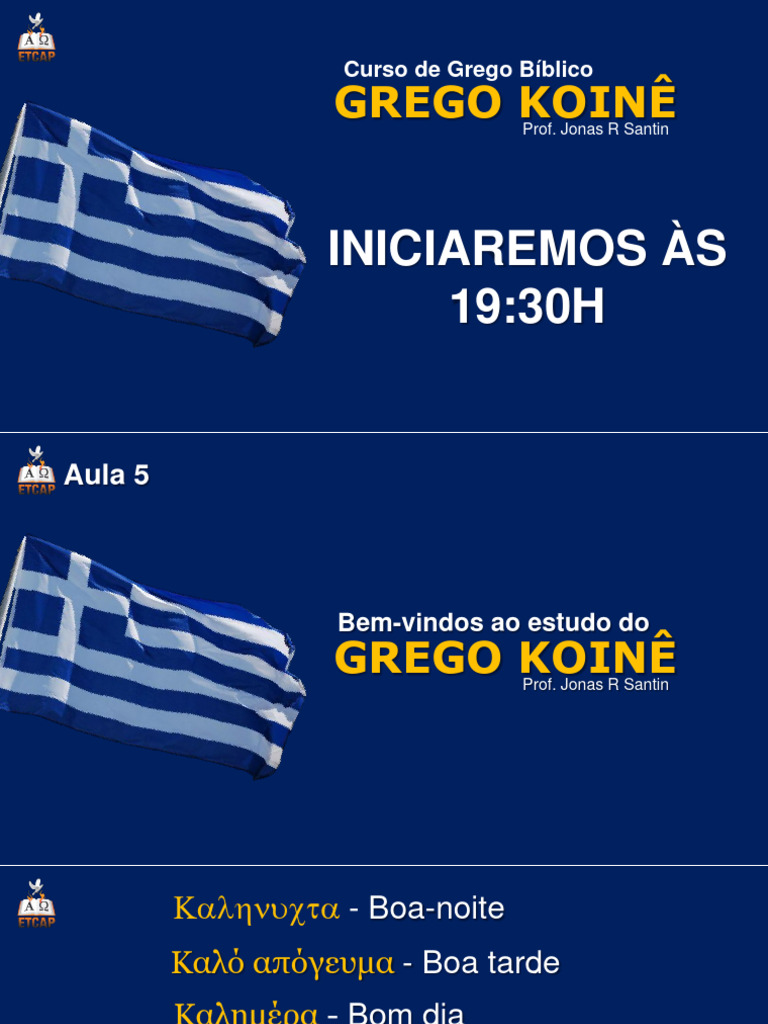 Aula 05 Grego Pdf Pronome Substantivo