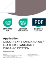 OEKO-TEX STANDARD 100 Application EN DE