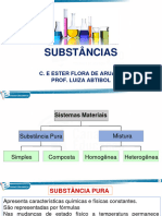 Substancias. Quimica. Prof. Luiza 1 Série