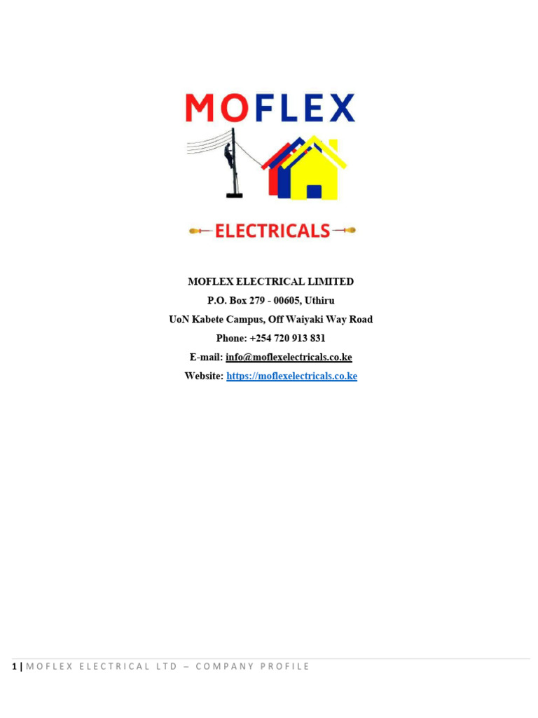 Moflex Electrical Limited Company Profile Pdf Electric Power