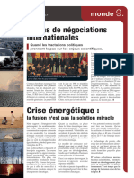 20 Ans de Négociations Internationales: Crise Énergétique