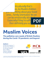 MCB Report on Palliative Care of British Muslims during and after Covid