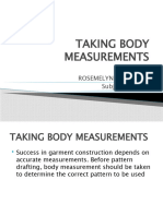 Taking Body Measuremet and Kinds of Pattern