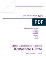 Mario Castelnuovo-Tedesco: Romancero Gitano 3- Puñal, para coro misto e 4 violões