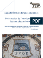 EPF Enseignement Du Latin en 6e 2021