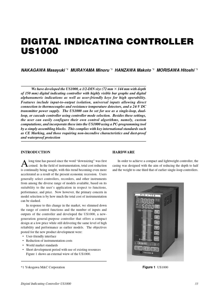 Digital_Indicator_Controller_U1000_YKG | PDF | Light Emitting Diode ...