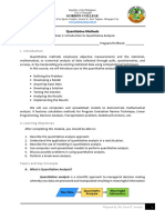 Module 1 Introduction To Quantitative Analysis 1