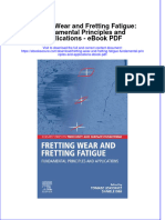 Full Download Book Fretting Wear and Fretting Fatigue Fundamental Principles and Applications PDF