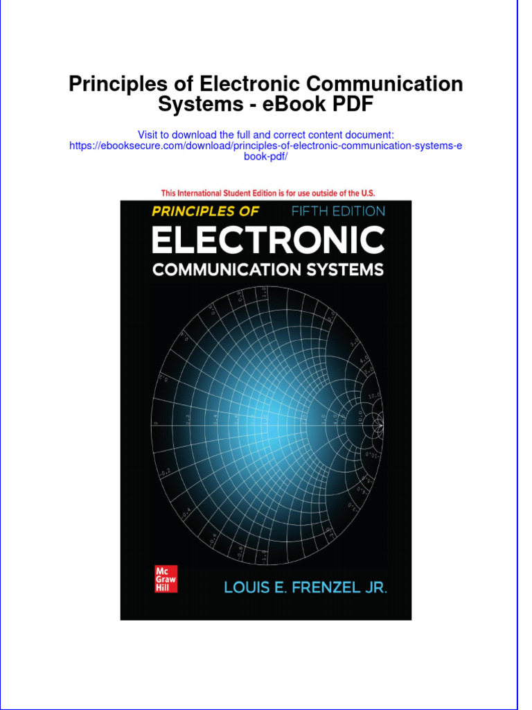 Full Download Book Principles of Electronic Communication Systems PDF Download Free PDF
