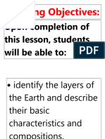 Objectives Print Layers of The Earth