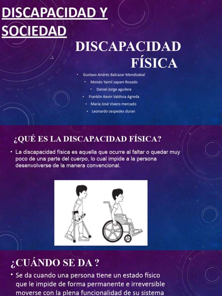 Discapacidad Física: Causas y Apoyo | PDF | Invalidez | Lesión de la ...