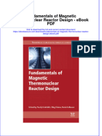Full Download Book Fundamentals of Magnetic Thermonuclear Reactor Design PDF
