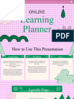 Bản Sao Của Online Learning Planner Pink and Green Retro Illustrative