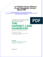 Full Download Book A Manual For Pediatric House Officers The Harriet Lane Handbook 21St Ed PDF