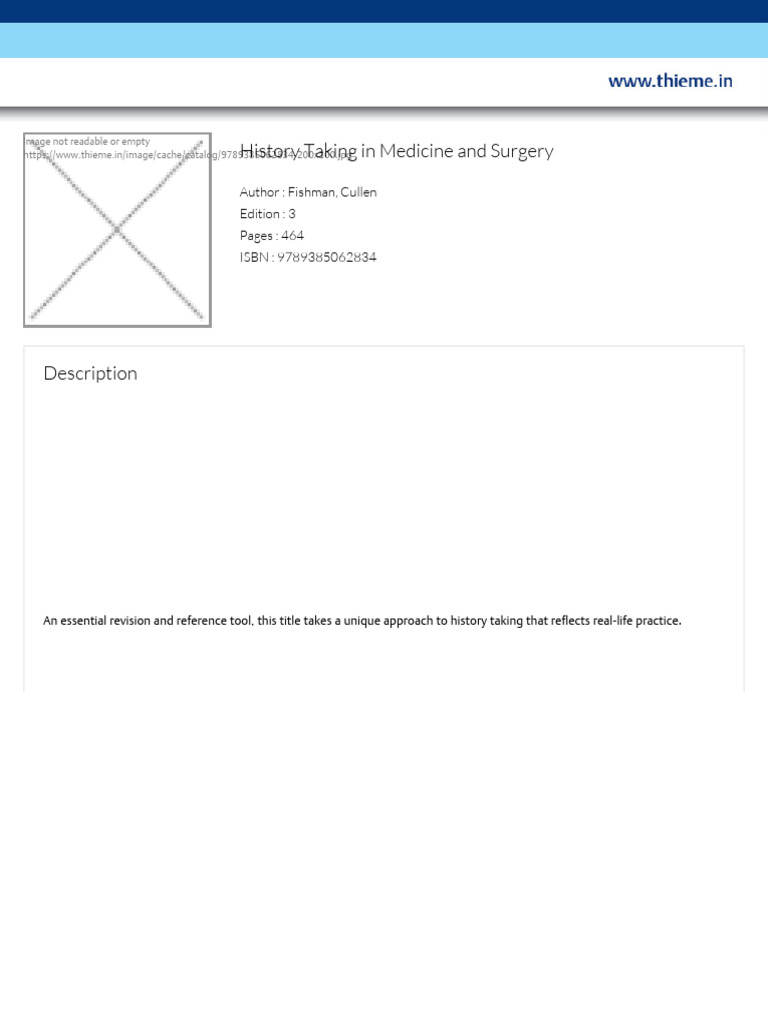 History Taking In Medicine And Surgery Pdf