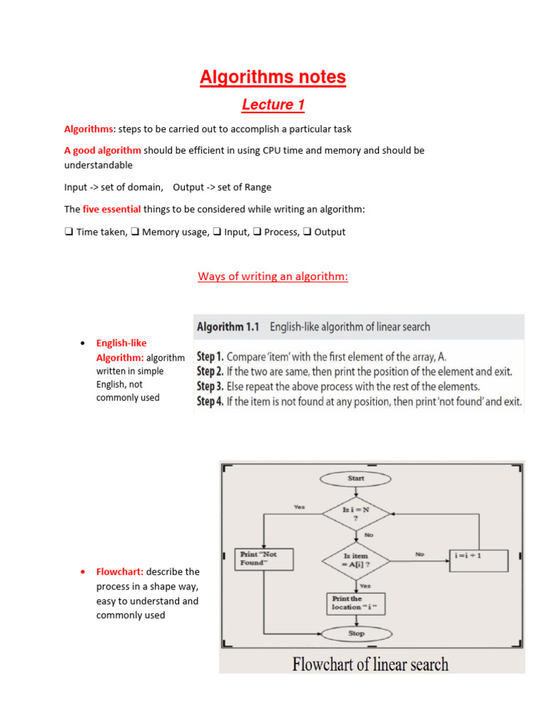 ALGO Notes | PDF | Vertex (Graph Theory) | Time Complexity