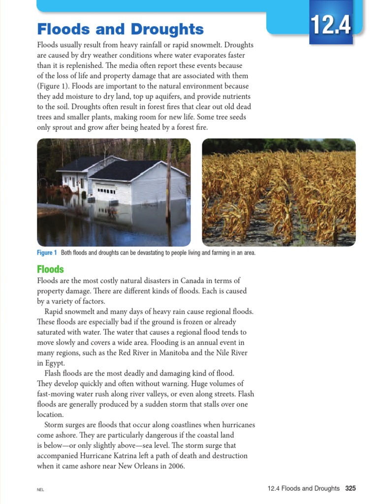 Floods and Droughts Explained | PDF | Flood | Water