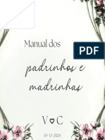 Manual Dos Padrinhos de Casamento Verde e Dourado (10 X 10 CM)