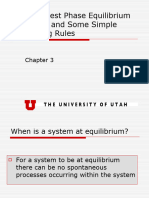 The Simplest Phase Equilibrium Examples and Some Simple Estimating Rules