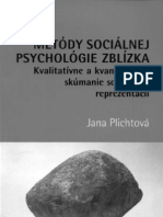 Metody Socialnej Psychologie Zblizka