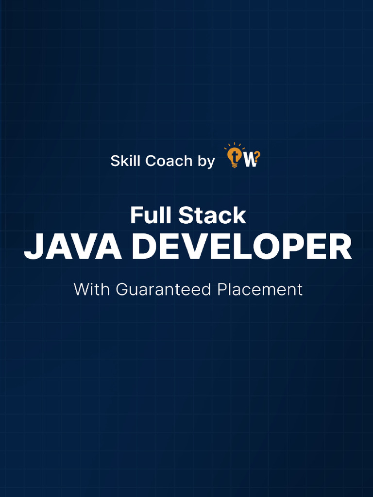Thinkwhat - Full Stack Java Developer Brochure | PDF