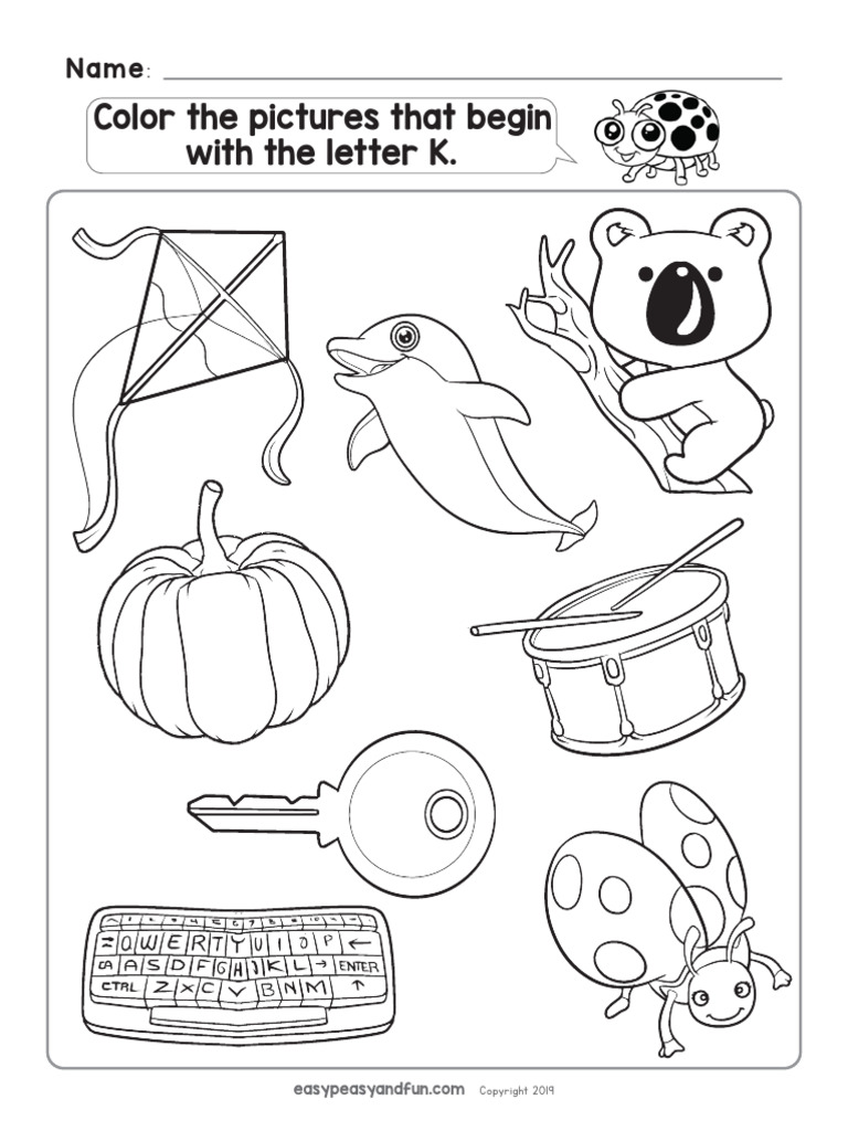 Alphabet Worksheets K | PDF
