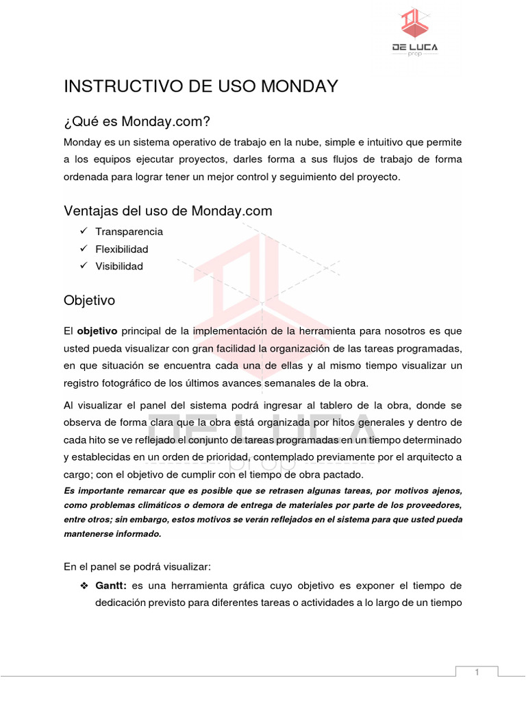 Guía de Uso de Monday.com | PDF | Informática