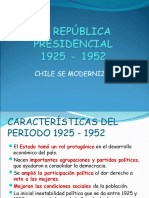 Historia: Chile 1925-1952