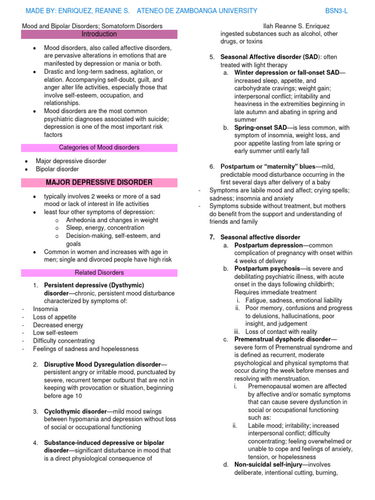 Understanding Mood Disorders | PDF | Mania | Antidepressant