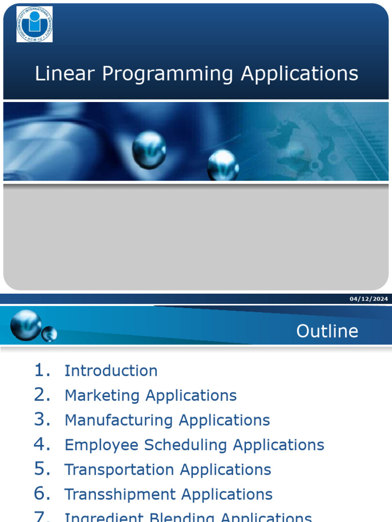 C3 LP Applications | PDF | Advertising | Linear Programming