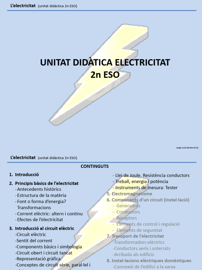 Un. Did. Elect 2n ESO Fins Càlcul Conductors | PDF