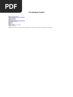 Author0fntent - The Substitute Teacher