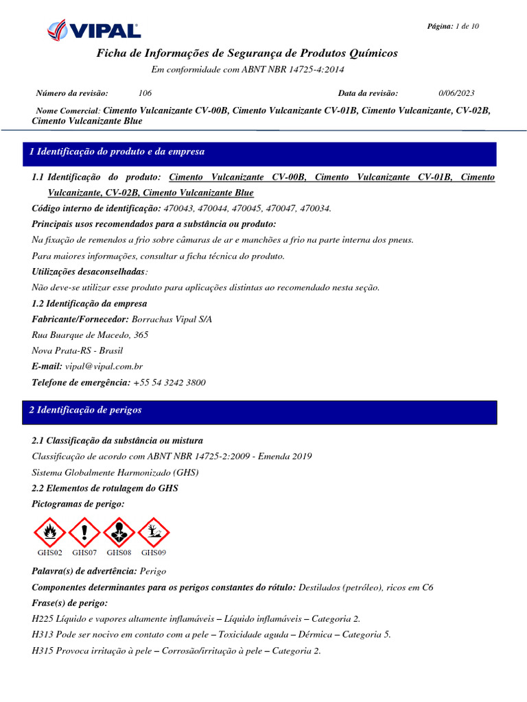 Fispq - Vipal Cimento Vulcanizante | PDF