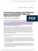 Food Insecurity Increased in 2022 With Severe Impact On Households With Children and Ongoing Racial Inequities Center On Budget and Policy Priorities