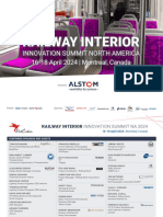 Railway Interior: Innovation Summit North America 16 - 18 April 2024 - Montreal, Canada