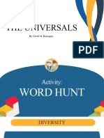 The Universals Activity